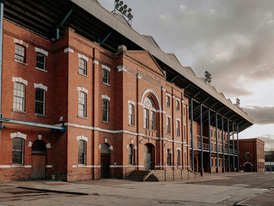 Goodison Park classic British football stadium exterior